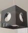 Suspended lamp design smoked plexiglass 1990s