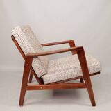 Scandinavian Vintage Armchair With Upholstery Bouclè Cushions Mid Century Design