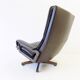 Strässel King chair brown leather armchair by Andre Vandenbeuck for WK