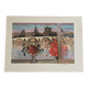 Lithograph signed by Michel Henry - The Institute and Notre Dame de Paris