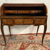 Desk cylinder marquetry louis xv period eighteenth