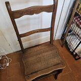 Chaise escabeau de bibliothèque