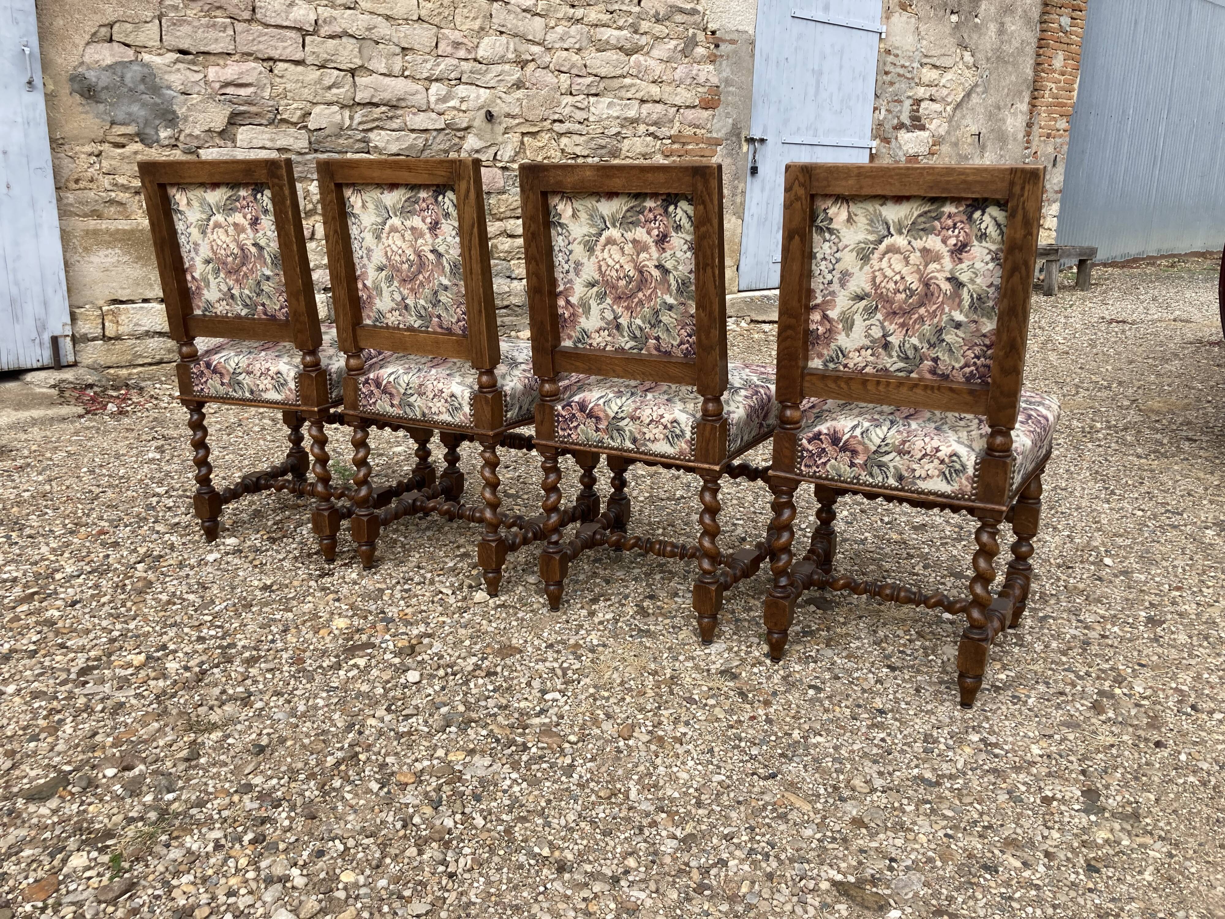 4 Louis XIII chairs