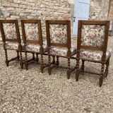 4 chaises louis XIII