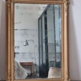 Antique rectangular mirror with moldings 103 x 68