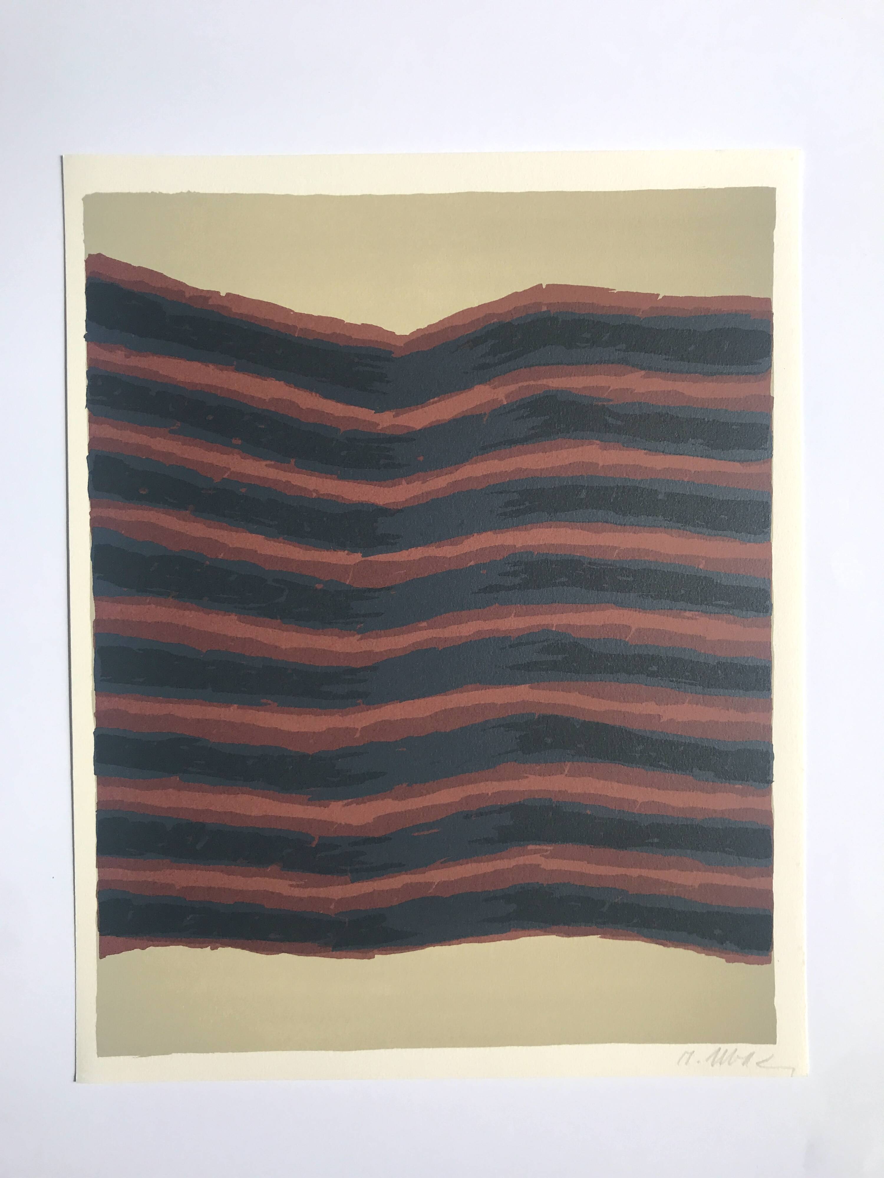 Raoul UBAC, The Earth IV, 1978: Original lithograph signed in pencil.