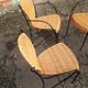 4 armrests wrought iron rattan