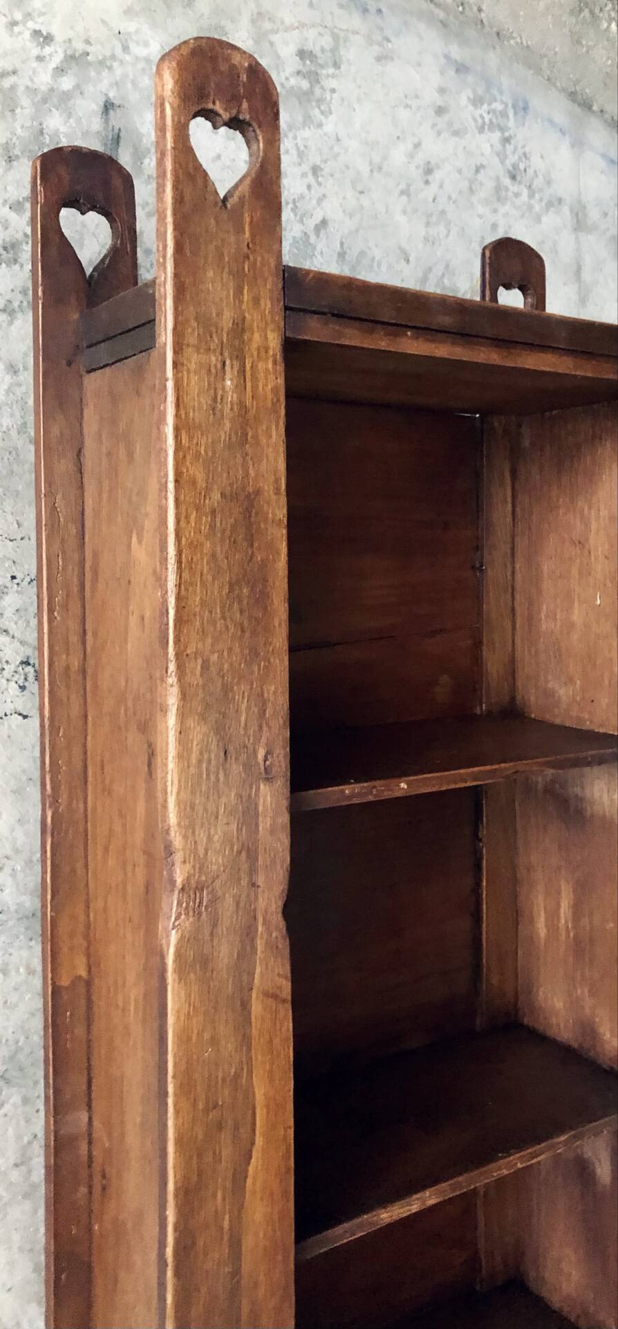 Petite Étagère Bibliothèque ancienne / Art Populaire