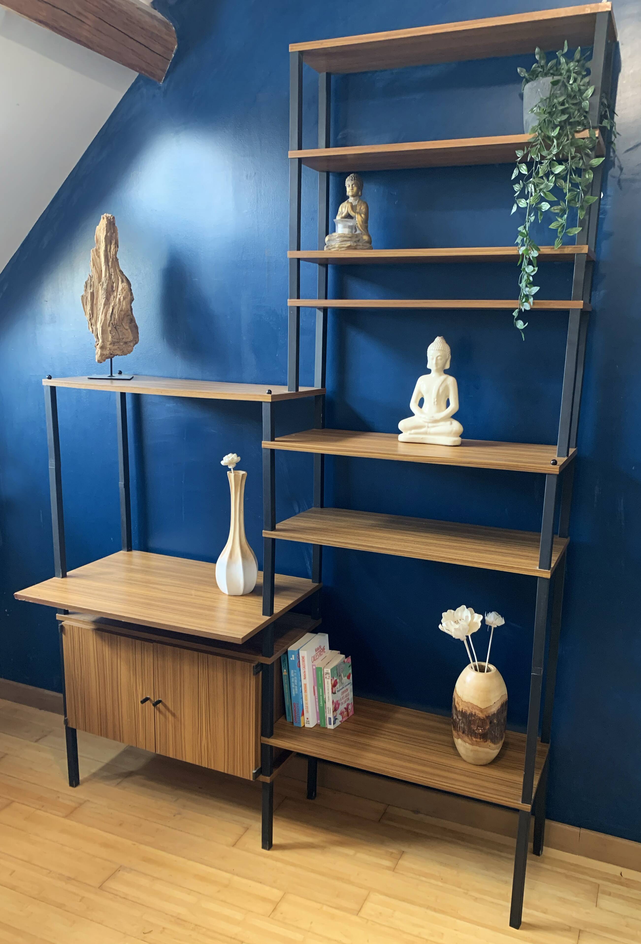 Modular vintage Scandinavian shelving unit, 1960s