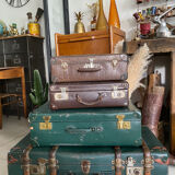 Old vintage travel trunk