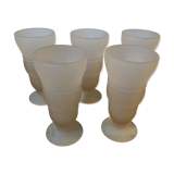Set of 5 glasses for smoothies/cocktails or ice cream.