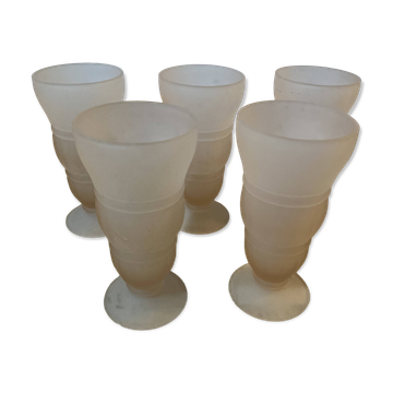 Set of 5 glasses for smoothies/cocktails or ice cream.