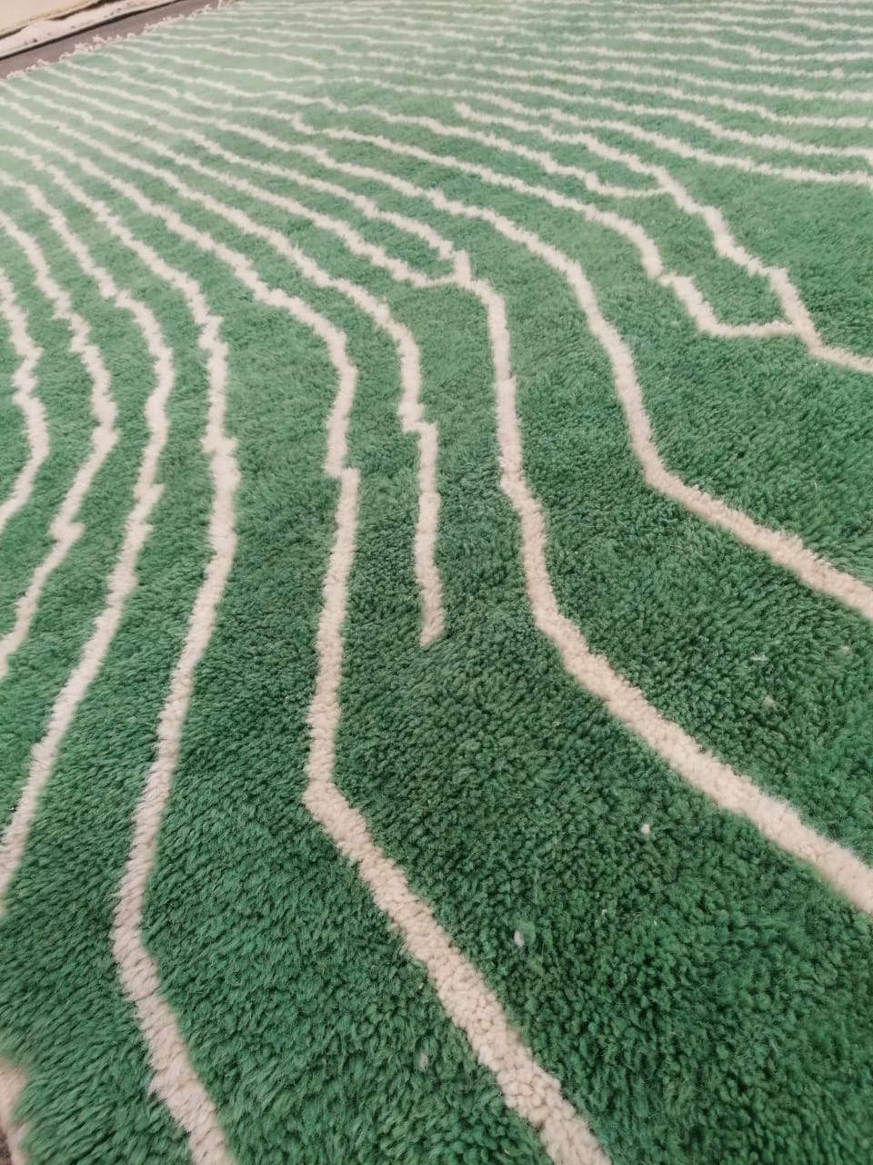 Authentic Green Berber Carpet Handmade 300x365