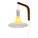 Model 491 Mandarin Wall Light In Milk Glass By Michael Bang For Holmegaard, Denmark 1980S