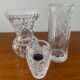 Trio of vintage Bohemian crystal vases