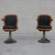 Paire de chaises de bureau pivotantes antiques 'Captain’s'