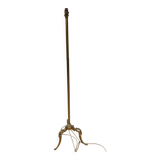 1950s tripod floor lamp in brass and gilded bronze