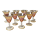 8 pink and gold champagen cups