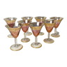 8 pink and gold champagen cups