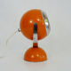 Lampe de bureau vintage eyeball orange, globe orientable. Année 60 70