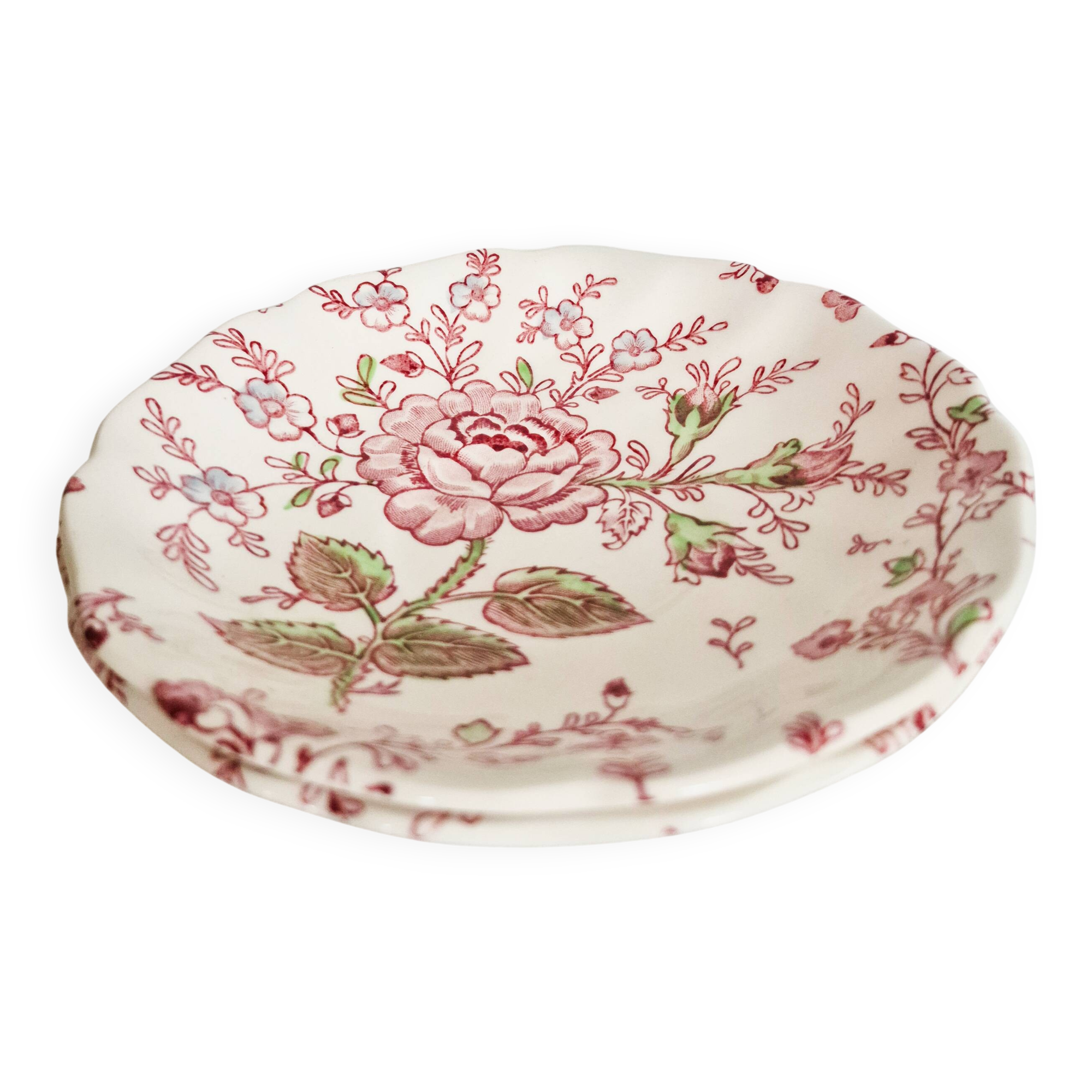 2 saucers or underplates Rose Chintz Johnson Bros
