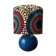 blue ceramic lamp | ethnic printed wax lampshade