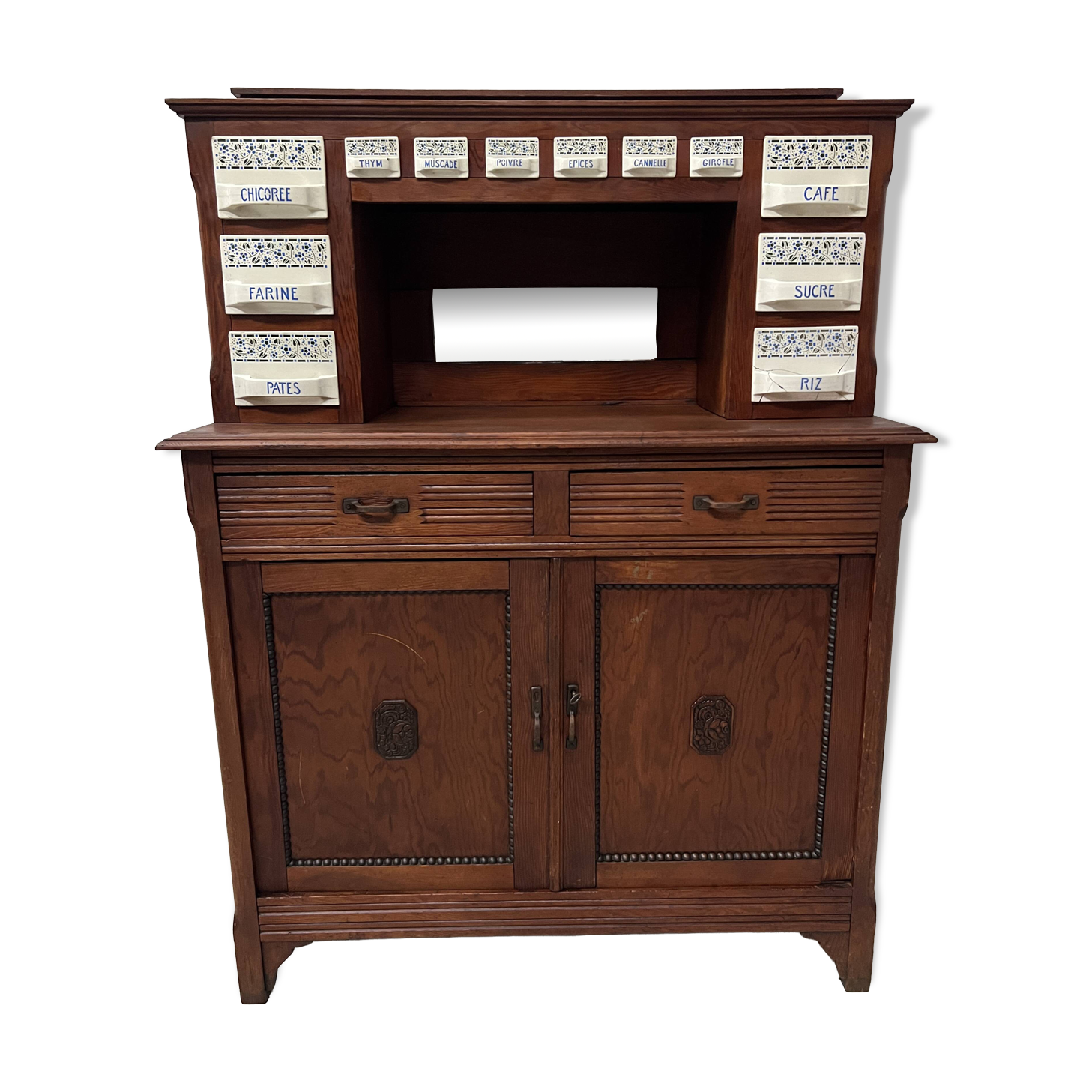 20th century natural wood kitchen spice rack