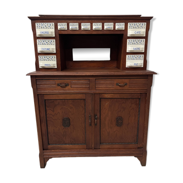 20th century natural wood kitchen spice rack