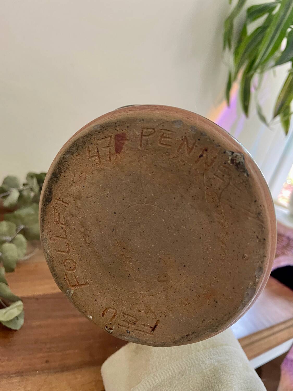 Ceramic vase signed