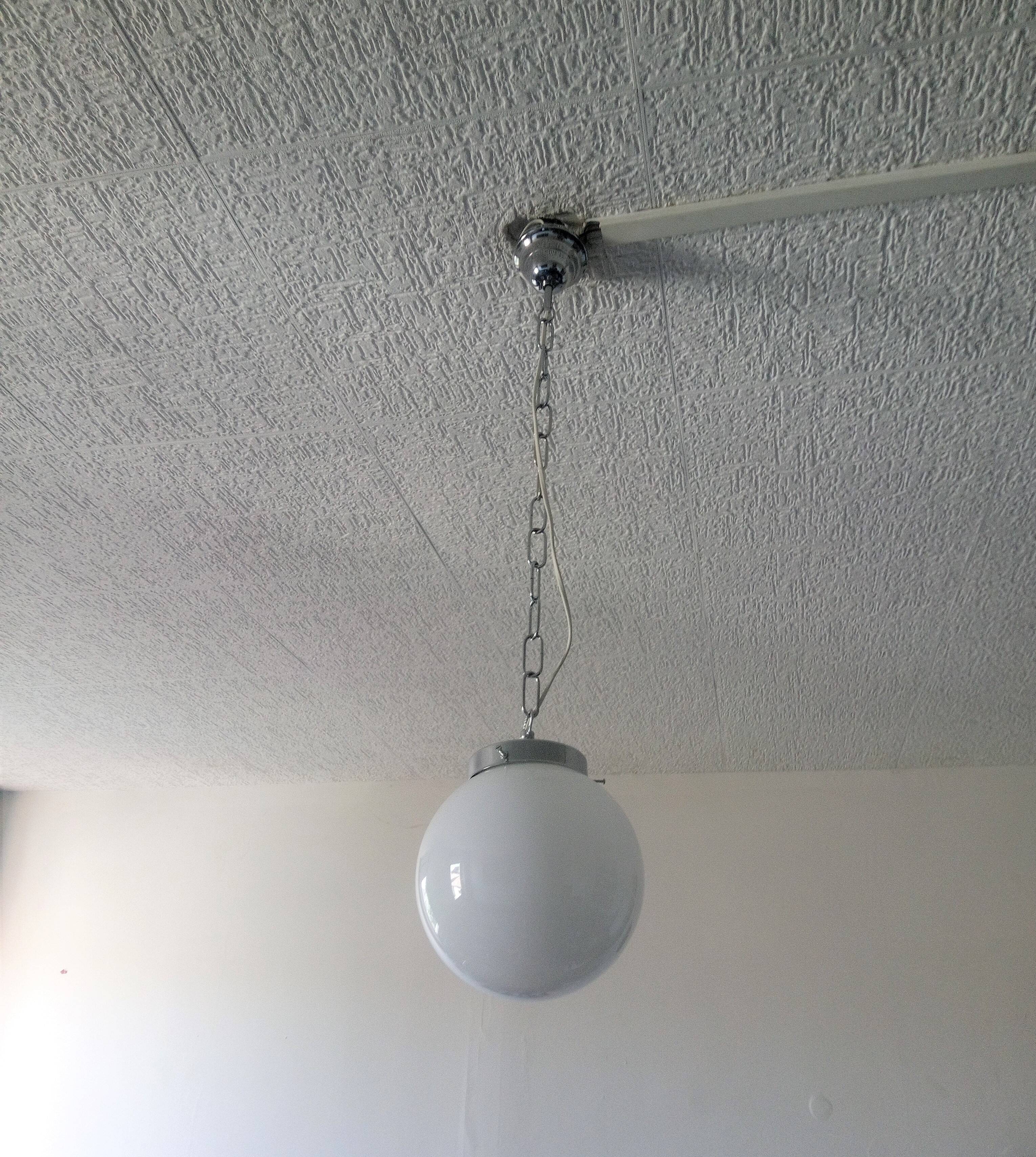 White opaline globe bistro pendant light