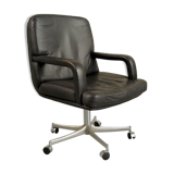 Leather armchair Mobilier International, 1970