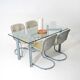 Table, rectangular glass top by Bruno Brunati and Carlo Zerbaro for Cidue