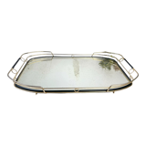 Art Deco style mirror and brass serving tray