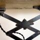 Industrial Black Enamel Scissor Ceiling Lamp, 1930s