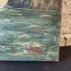 Oil on canvas of a Mediterranean seascape signed MG – 1950s/70s