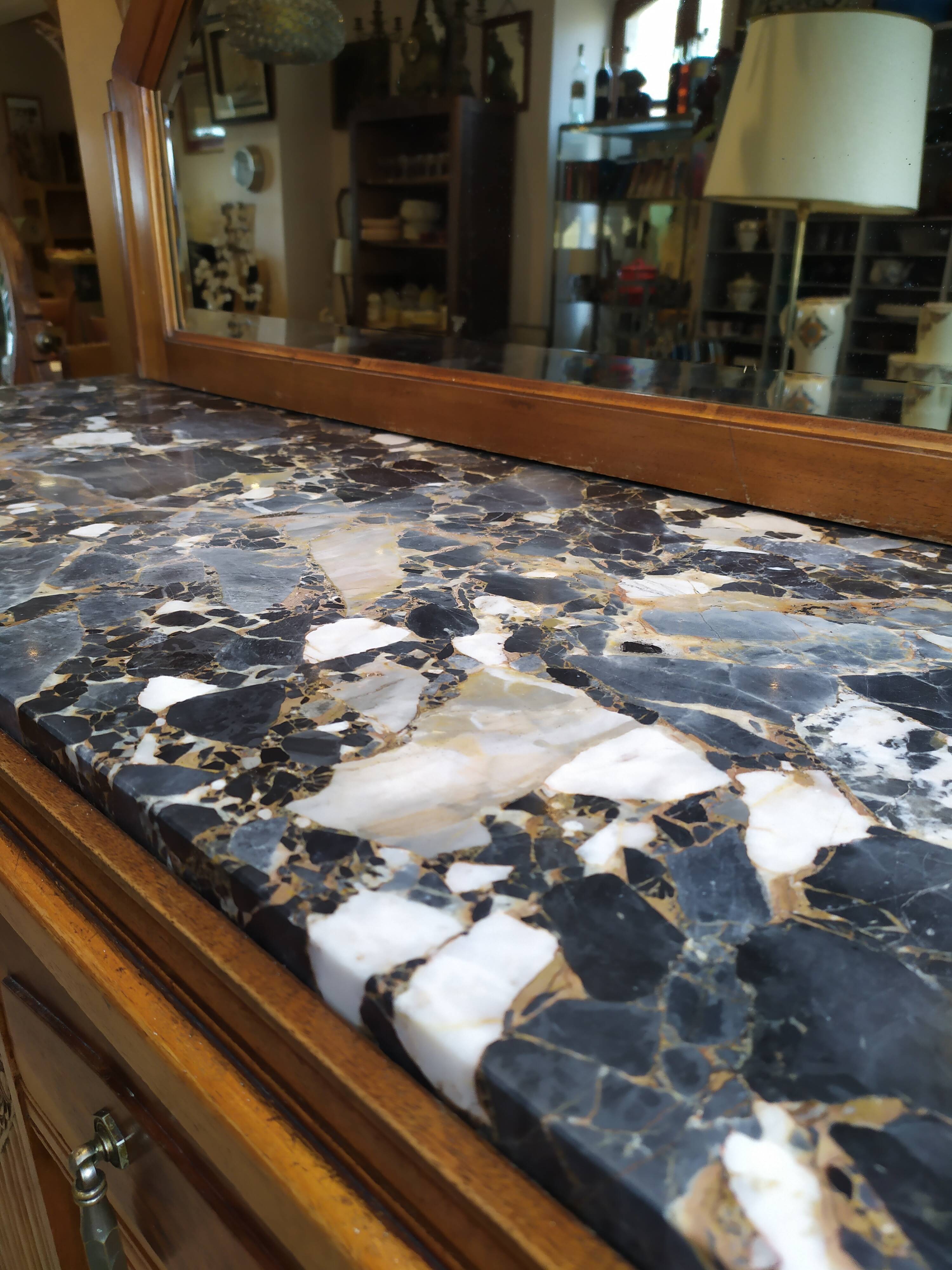 Art Deco sideboard on marble