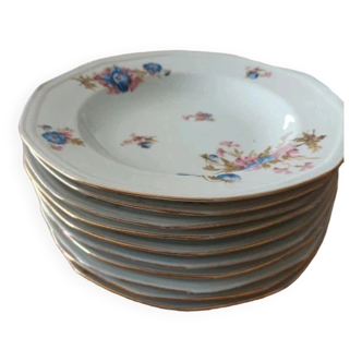 Assiettes creuses porcelaine de Limoges