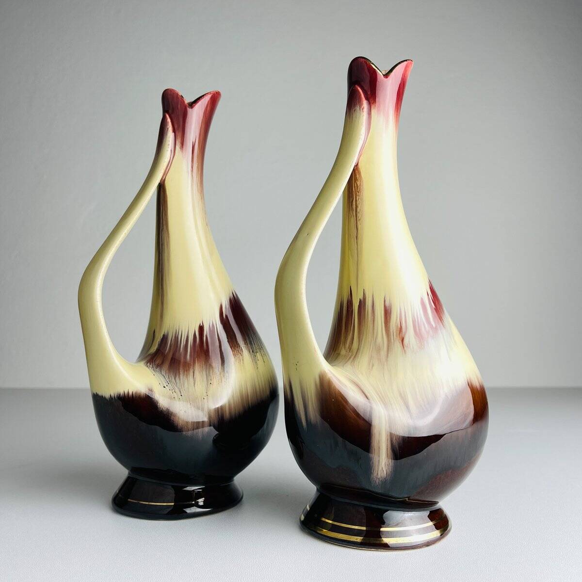 Mid-century ceramic vases by Bay Keramik, West Germany, 1960s, set of 2.