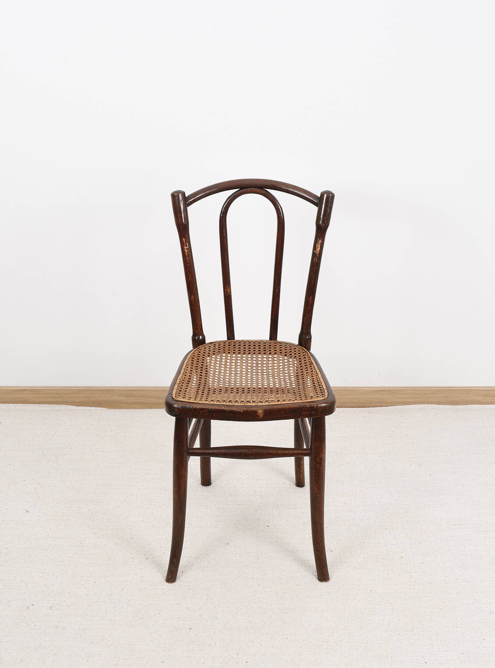Old cane bistro chair