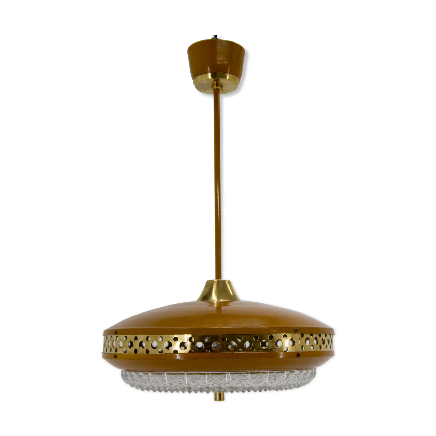 Space Age Metal Pendant by LUDIB Bratislava, Czechoslovakia, 1960s