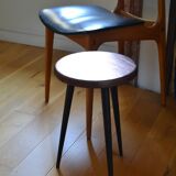 Table d'appoint, bout de canapé, petit guéridon tripode 1950