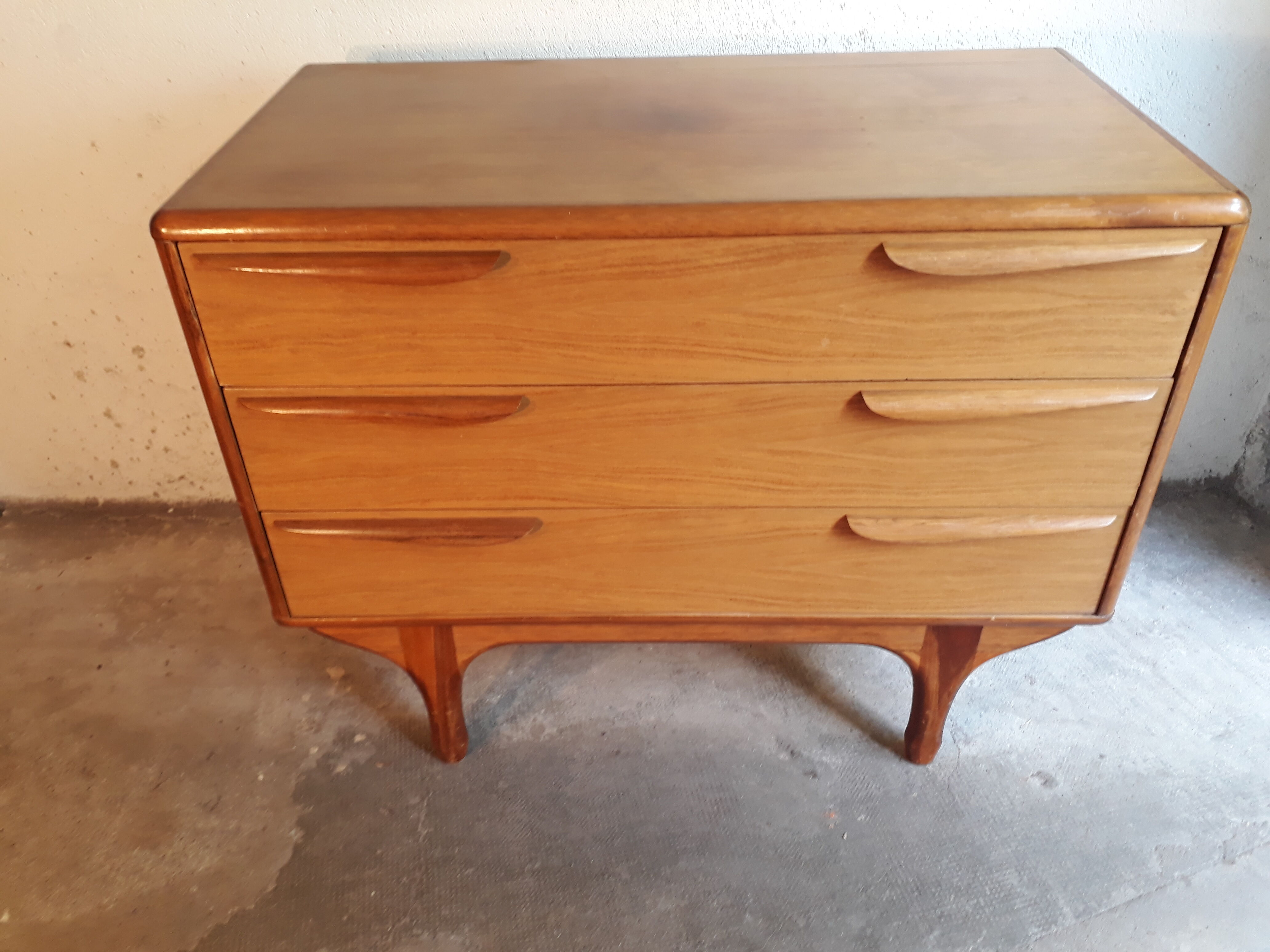 Commode coiffeuse en teck, années 70