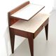Vintage Single Nightstand with Glass and Marble Shelves, Italy