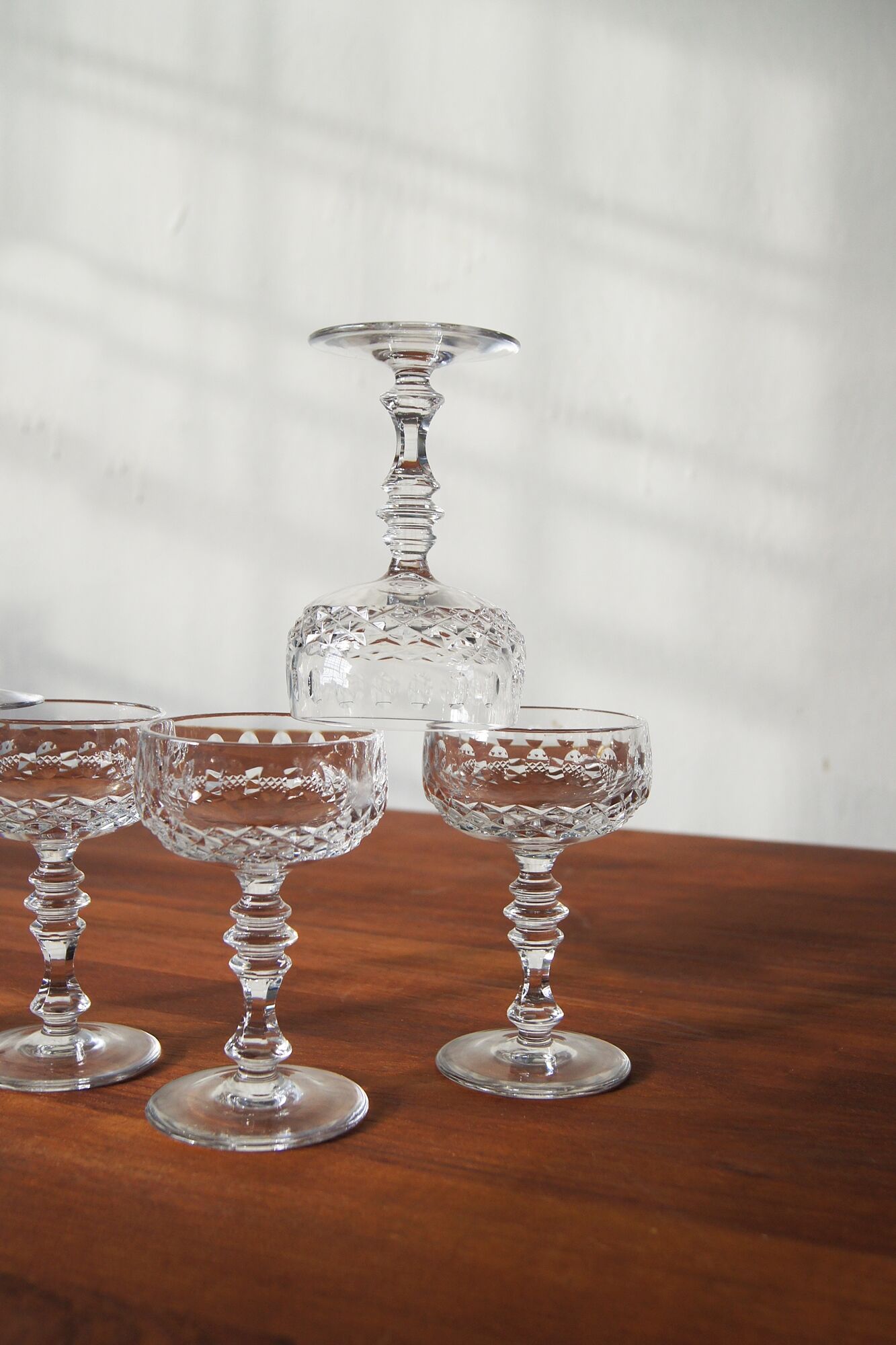 Coupes à champagne en cristal, set de 6