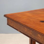 Antique Art Nouveau table in mahogany and glass, Italy, 20th century.
