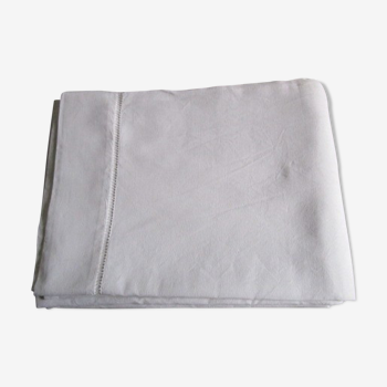 Drap ancien 300x210cm,broderie de jours