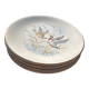 Set of 5 flat plates in Gien earthenware, Primefleur collection.