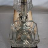 Crystal and silver-plated metal salt cellar