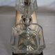 Crystal and silver-plated metal salt cellar