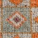 Tapis Couloir Vintage Anatolien Orange Motifs Géométriques, 83x367 Cm